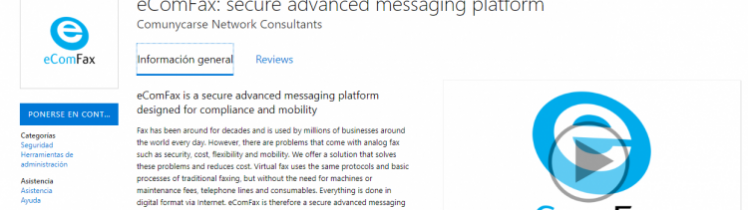 eComFax ahora está disponible en Azure y AppSource de Microsoft®
